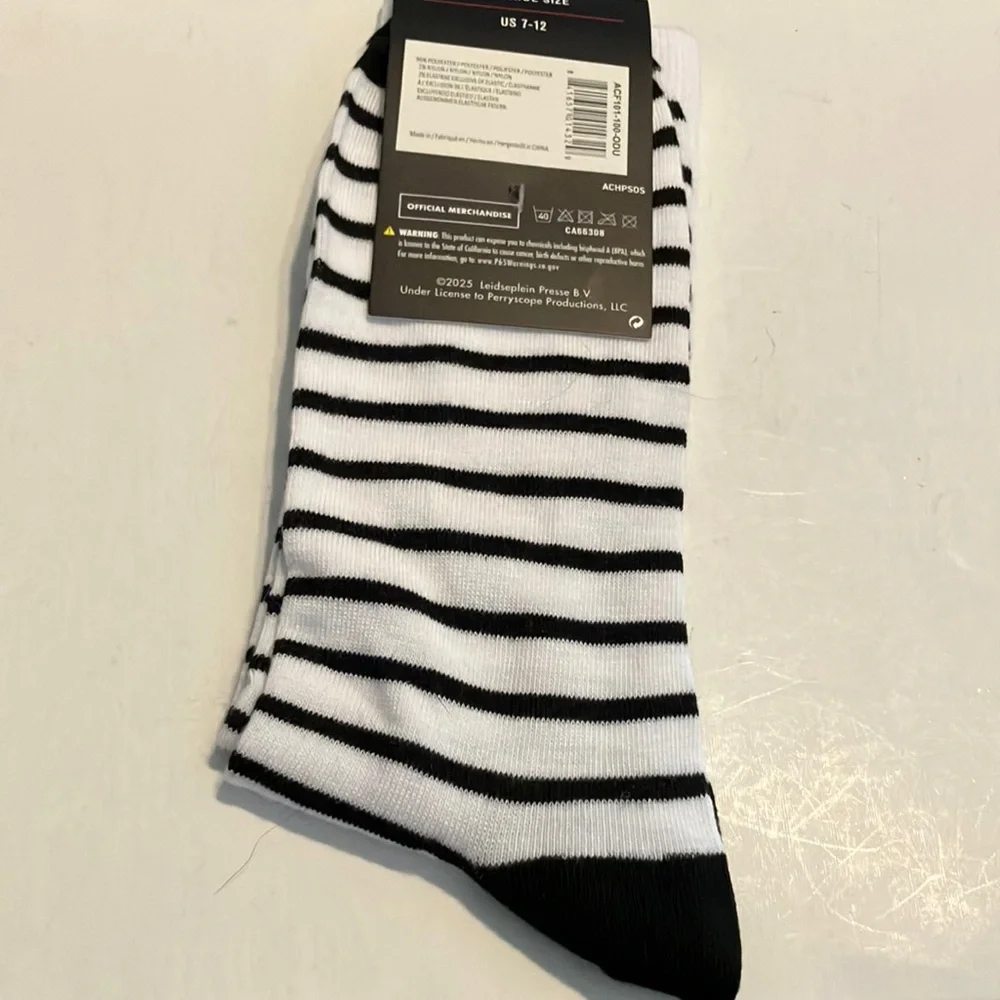 AC/DC‎ Casual Black and White Crew Socks
